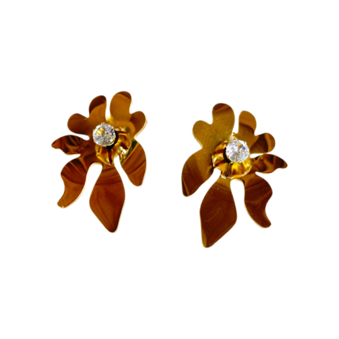 Gold Floral Earrings