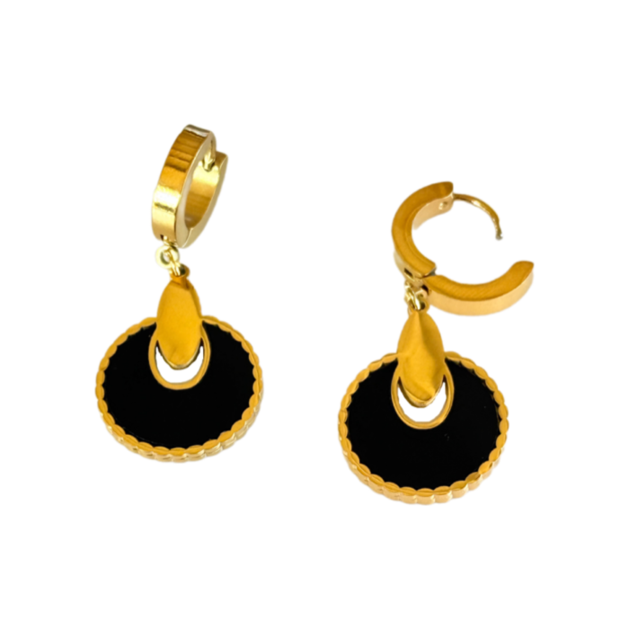 Black Hoop Earrings