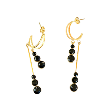 gold crescent moon earrings