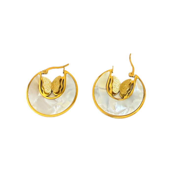 butterfly earrings gold