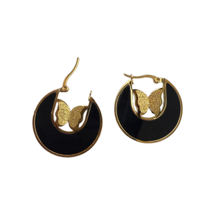 butterfly earrings hoops